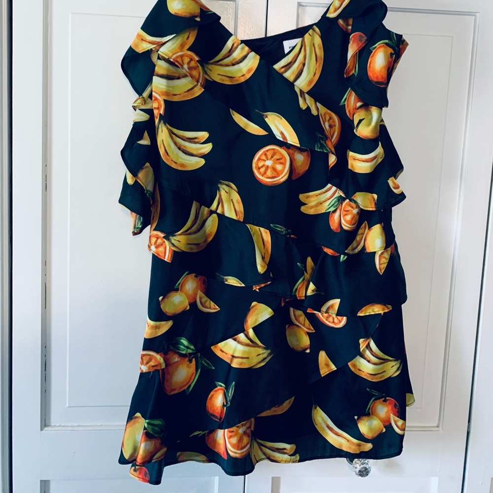 Song of Style Citrus Tiered mini dress